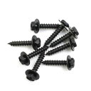 ステンレススチールネジ 6 x 35mm ステンレス鋼 ブラック トラス ヘッド スクリュー カー用 フェンダー バンパー 8個入り