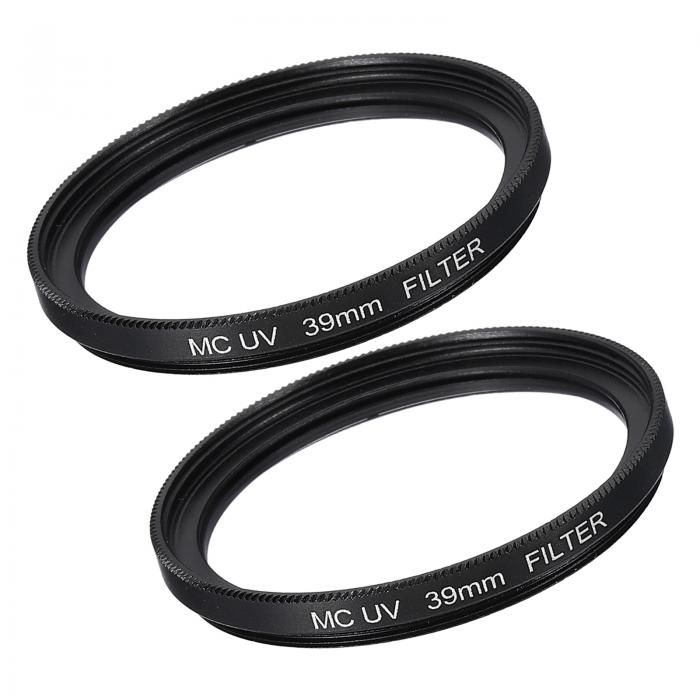 MC UVレンズフィルター カメラ保護フィルター 多層コーティング 39 mm HD 疎水性 傷防止 カメラ写真レンズ用 2個