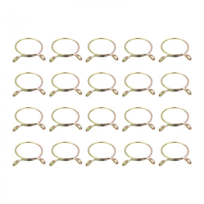 燃料ラインホースクランプ 単線チューブスプリングクランプ 20個入り 30mm内径 28-28.5mmホース適用 65Mnスチール エアホース用 ウォーターホース用 シリコンチューブ用