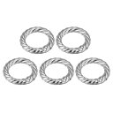 財布ストラップリング 29mm 金属Oリング ラウンドスプリング スナップバックル バッグクラフトキーホルダー DIYアクセサリー フッククリップ用 シルバート...
