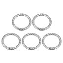 財布ストラップリング 42mm 金属Oリング ラウンドスプリング スナップバックル バッグクラフトキーホルダー DIYアクセサリー フッククリップ用 シルバート...