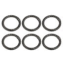 財布ストラップリング 42mm 金属Oリング ラウンドスプリング スナップバックル バッグクラフトキーホルダー DIYアクセサリー フッククリップ用 ブラック ...