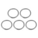 財布ストラップリング 47mm 金属Oリング ラウンドスプリング スナップバックル バッグクラフトキーホルダー DIYアクセサリー フッククリップ用 シルバート...