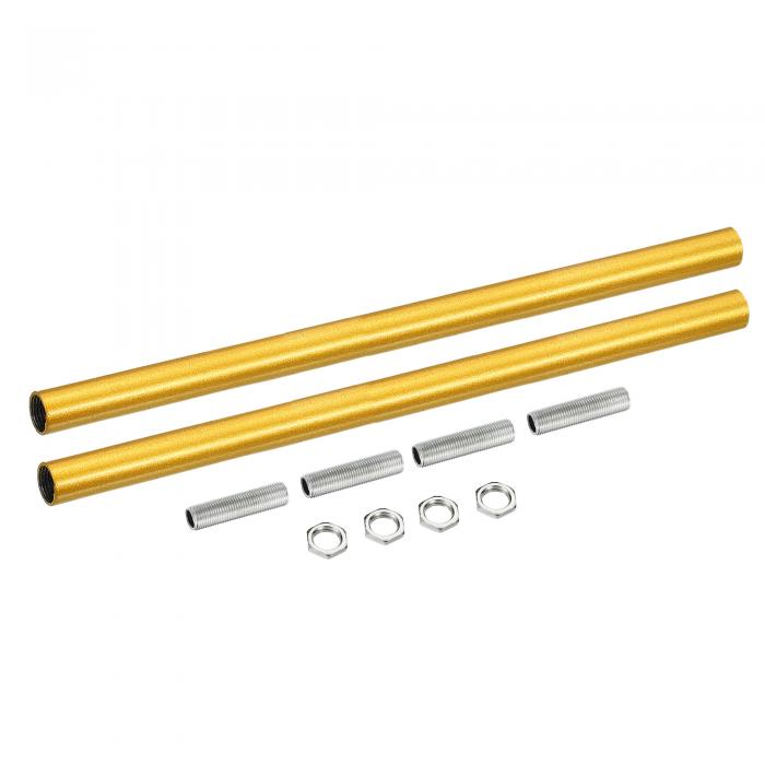 ねじ付き延長ロッドキット ネジ 250mm カップリングナット 丸型スリーブコネクタ ねじパイプ六角ナット..