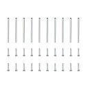 チューブフリクションピン 時計ベルトプレッシャーバーピン 17x1mm ステンレス鋼 リベットエンド付き バンドクラスプバックル 10個入り