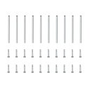 チューブフリクションピン 時計ベルトプレッシャーバーピン 19x1mm ステンレス鋼 リベットエンド付き バンドクラスプバックル 10個入り