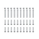 チューブフリクションピン 時計ベルトプレッシャーバーピン 9x1.2mm ステンレス鋼 リベットエンド付き バンドクラスプバックル 10個入り