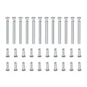 チューブフリクションピン 時計ベルトプレッシャーバーピン 12x1.2mm ステンレス鋼 リベットエンド付き バンドクラスプバックル 10個入り