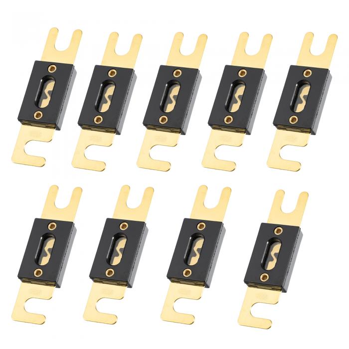 X AUTOHAUX ANLヒューズ ゴールドトーンメッキ 250A ユニバーサル インバータ 自動車 車両 トラック オ..