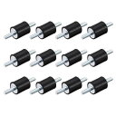 ラバーマウント M6x18 mm 防振アイソレーター スタッドショックアブソーバー オス エアコンプレッサー ガレージモーター ディーゼルエンジン用 20x25...