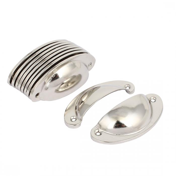 取手 ハンドル レトロスタイル アイロン製 引き出し用 シルバートーン 81mm長 10個入り