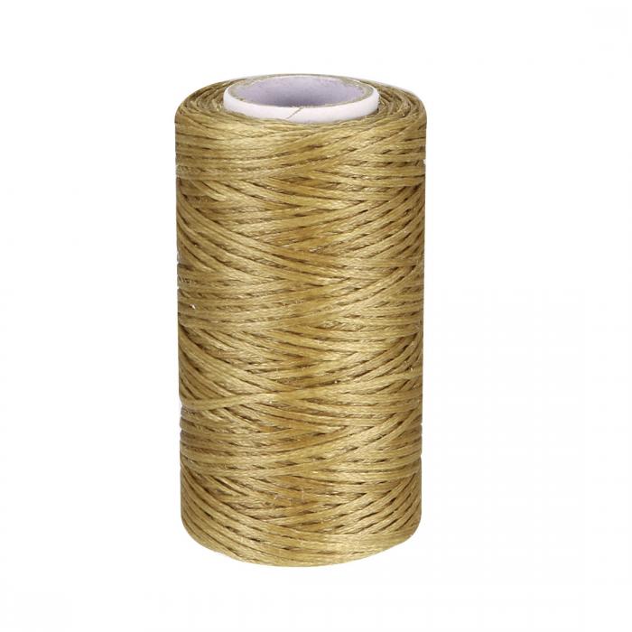 レザーミシンステッチ フラットワックス スレッド ひもコード 150D 1mm 50M ブラウン