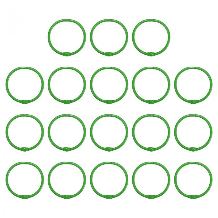 PATIKIL 45 mm ルーズリーフバインダーリング 18個 3 mm メタルフラッシュカード 製本リング キーホル..