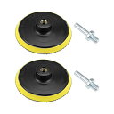 フック&ループバッキングパッド 10cm M10ドリルアダプター ホックアンドループバッキングパッド 研磨 2個入り