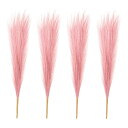 PATIKIL 43 cm フェイクパンパスグラス 4個 インテリア 人工の背の高いふわふわの茎 ウェディング フラワー パーティー 花瓶アレンジメント センターピース用 ダークピンク