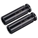ポイントインパクトソケット 13 mmドライブx17 mmディープインパクトソケット 熱処理済み CR-V鋼 長さ80 mm 6ポイントメトリックサイズ 2個入...