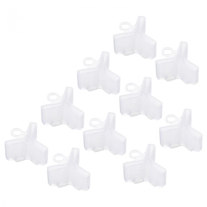 PATIKIL フックカバー ボンネットキャップ 釣りフックプロテクター 50個入り プラスチック 安全キャップ 標準フック4# 5#適用 10 x 4 x 13 mm ホワイト