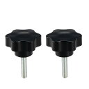 クランプつまみ スターノブ クランプねじノブ M8 x 35mm プラスチック メタル 2個入り