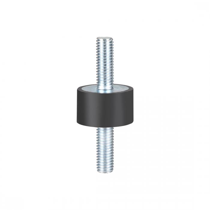 ゴム製振動マウント ゴム製 ブラック エアコンプレッサーボビンアイソレータダンパー D25 x H15 M8 x23..