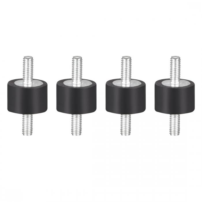 ゴム製振動マウント ゴム製 ブラック エアコンプレッサーボビンアイソレータダンパー D15 x H10 M5 x15..