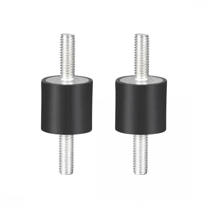 ゴム製振動マウント ゴム製 ブラック エアコンプレッサーボビンアイソレータダンパー D20 x H20 M6 x18..