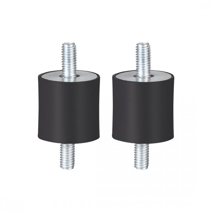 ゴム製振動マウント ゴム製 ブラック エアコンプレッサーボビンアイソレータダンパー D20 x H20 M5 x11..