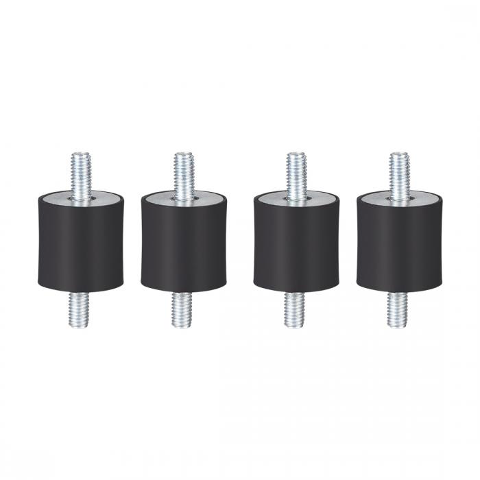 ゴム製振動マウント ゴム製 ブラック エアコンプレッサーボビンアイソレータダンパー D20 x H20 M5 x11..