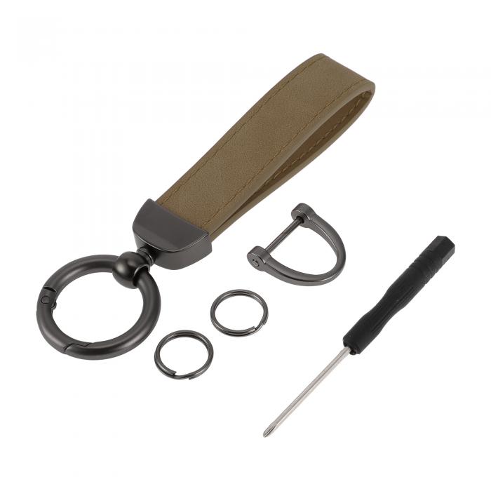 A ABSOPRO 車用キーチェーン ユニバーサルキーチェーン リング付き キーフォブ用 家庭用 女性用 亜鉛合..