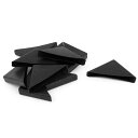 家具のコーナープロテクター 黒いプラスチック製プロテクター10個10mm x 75mm 埋め込み