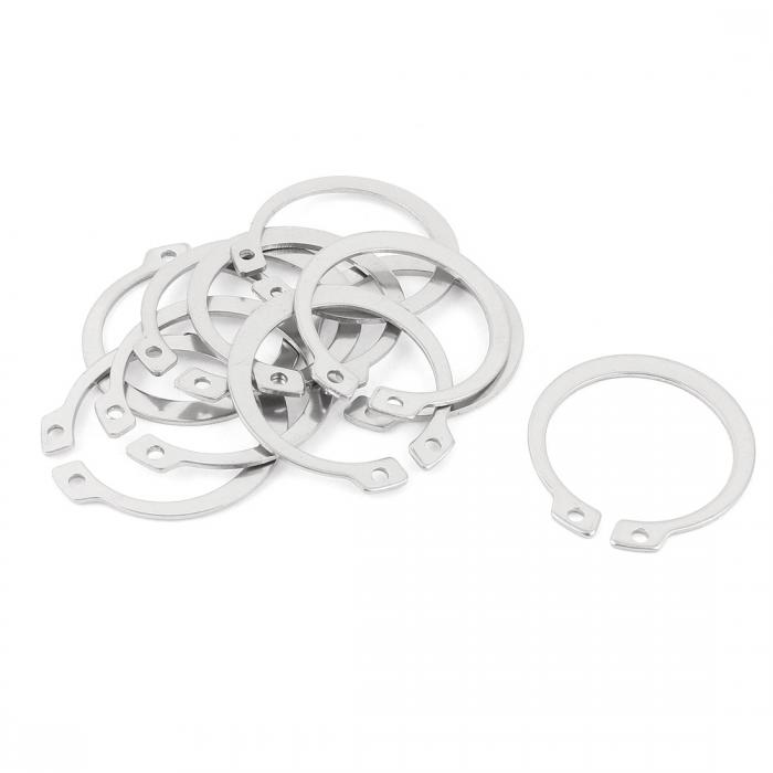 外部サークリップ 保持シャフト スナップクリップリング 304ステンレス鋼 シルバートーン 直径35 mm 10個