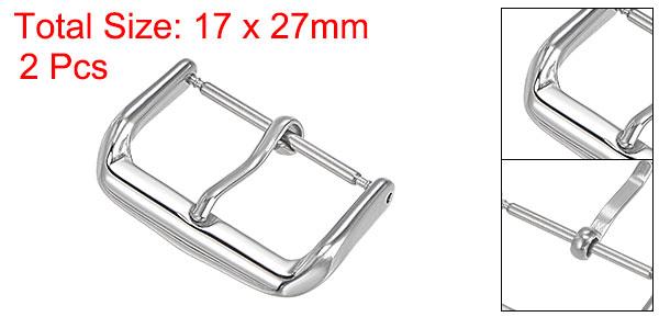 時計ストラップクラスプ 交換 316ステンレス鋼 ポリッシュドPVDバックル 22 mm幅の時計バンド用 シルバートーン 2個