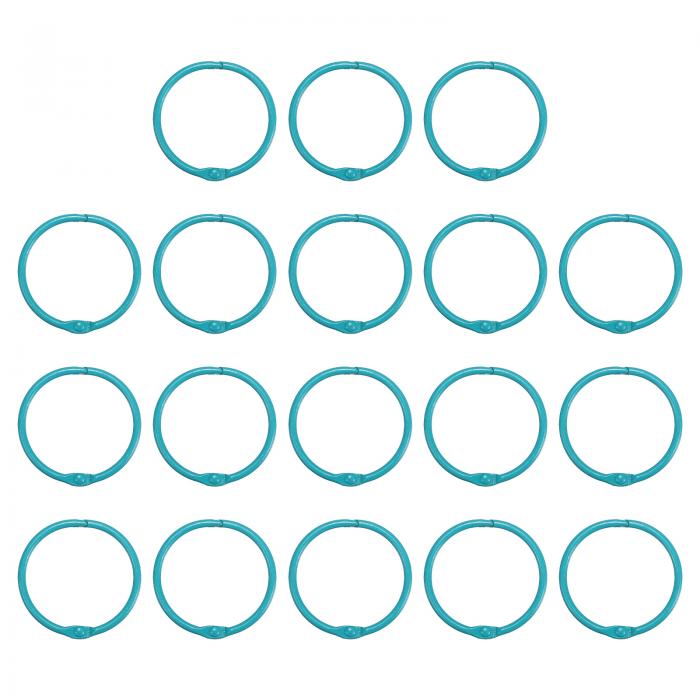 PATIKIL 45 mm ルーズリーフバインダーリング 18個 3 mm メタルフラッシュカード 製本リング キーホル..