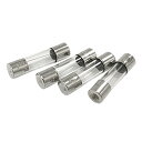 ガラス管ヒューズ ガラス製 シルバートーン 高速ブロー 250V 5A 5 x 20mm 50個入り