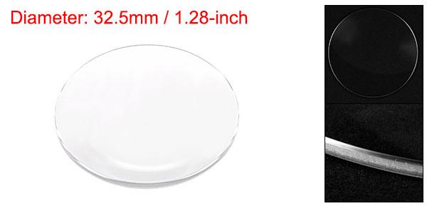 時計ガラスサファイアクリスタルレンズ 単一ドーム ラウンド 32.5mm直径 1.3 mmエッジ厚さ 交換部品 クリア
