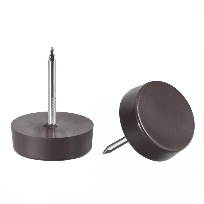 家具足用ネイル 家具 足 釘 椅子 テーブル 足用 保護装置 パッド 直径14mm プラスチック ブラウン 60個..