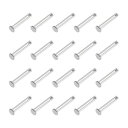 PATIKIL 4 x 25 mm シングルホールクレビスピン 20個304ステンレススチールフラットヘッドピン ヒッチピンロックリンクヒンジシステム用 シルバ...