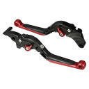 X AUTOHAUX 1 ペアオートバイブレーキクラッチレバー調節可能な折りたたみSuzukiに対応 GSX-R125 2020-2021 黒赤