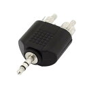 RCA スプリッター 3.5mm オーディオ ステレオ オスー デュアル アダプター(2)