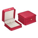 PATIKIL 95 x 95 mm ネックレスペンダントボックス 2個 ベルベットチェーンボックス ヴィンテージ宝石ホルダー 結婚 婚約 プロポーズ セレモニ...