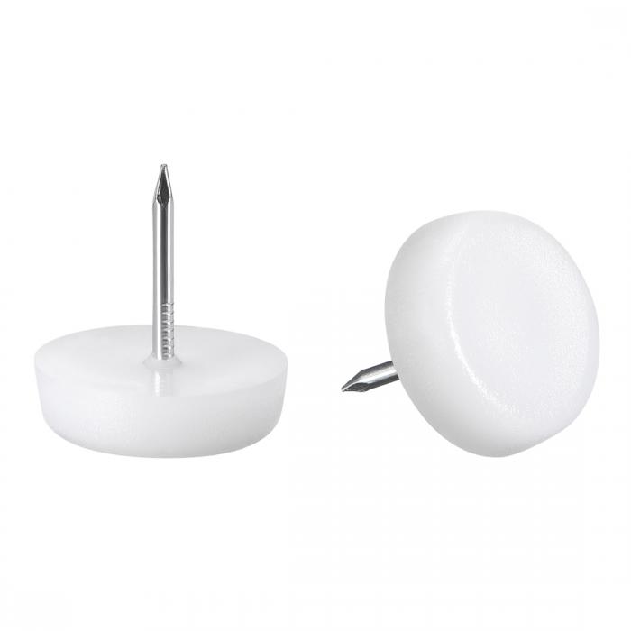 家具足用ネイル 家具 椅子 テーブル 足用 保護装置 パット 直径21mm プラスチック ホワイト 5個入り