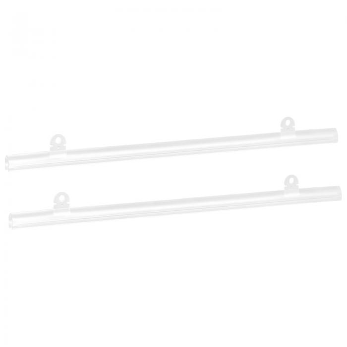 PVCポスターハンガーレールポスターストリップバー 35 cm クリップ付き ポスター 地図用 クリア 4セット