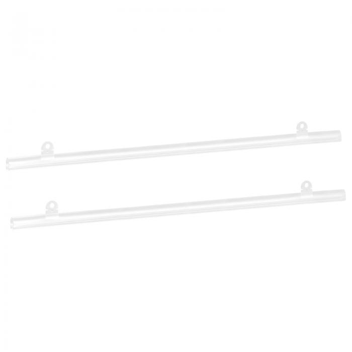 PVCポスターハンガーレールポスターストリップバー 45 cm クリップ付き ポスター 地図用 クリア 4セット