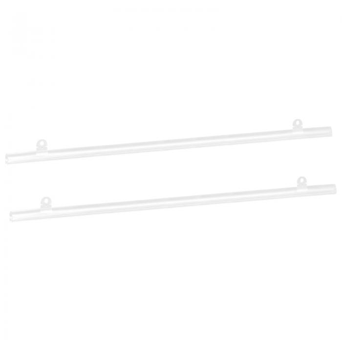 PVCポスターハンガーレールポスターストリップバー 50 cm クリップ付き ポスター 地図用 クリア 4セット