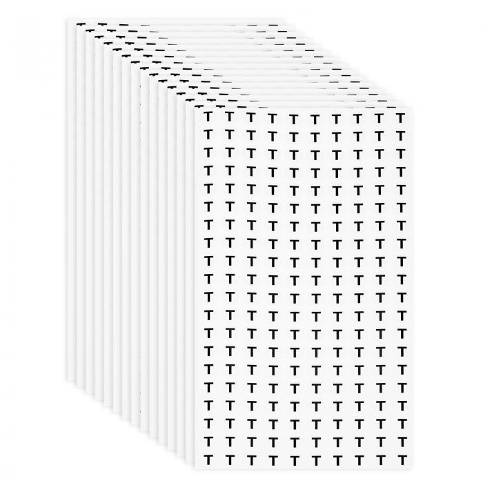 PATIKIL アルファベットステッカー 15枚 13 mm 小文字 T 粘着文字ラベル 丸型紙文字サイン スクラ ップブッキング整理 DIYプロジェクト用 (...