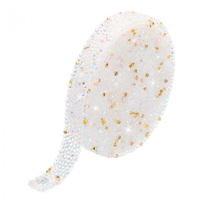 アート＆クラフトプロジェクト ウェディングケーキ バースデーデコレーション用 3ヤード自己粘着水晶ラ..