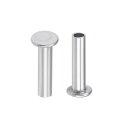 半管状リベット M2.5 x 10 mm アルミニウム フラットヘッド シルバートーン 100個入り(4)