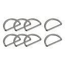 メタルDリングバックル 25 mm 2 mm厚さ 溶接Dリングバックル ウェビング縫製服ストラップバッグベルト DIY アクセサリー用 ダークグレー 15個