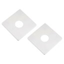 2個 壁用スプリットフランジ 28mm/1.1"の直径の穴があるABS製の正方形の自己粘着エスカッションプレート 水道蛇口の装飾用の水管カバー ホワイト