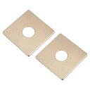 2個 壁用スプリットフランジ 28mm/1.1"の直径の穴があるABS製の正方形の自己粘着エスカッションプレート 水道蛇口の装飾用の水管カバー 金