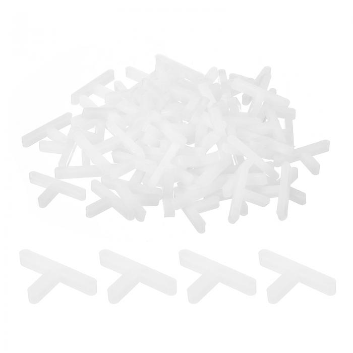 200個の壁床タイル用プラスチックT字スペーサー タイル施工用ツール 1.5mm 1/16 のセラミックタイルスペーサー ホワイト